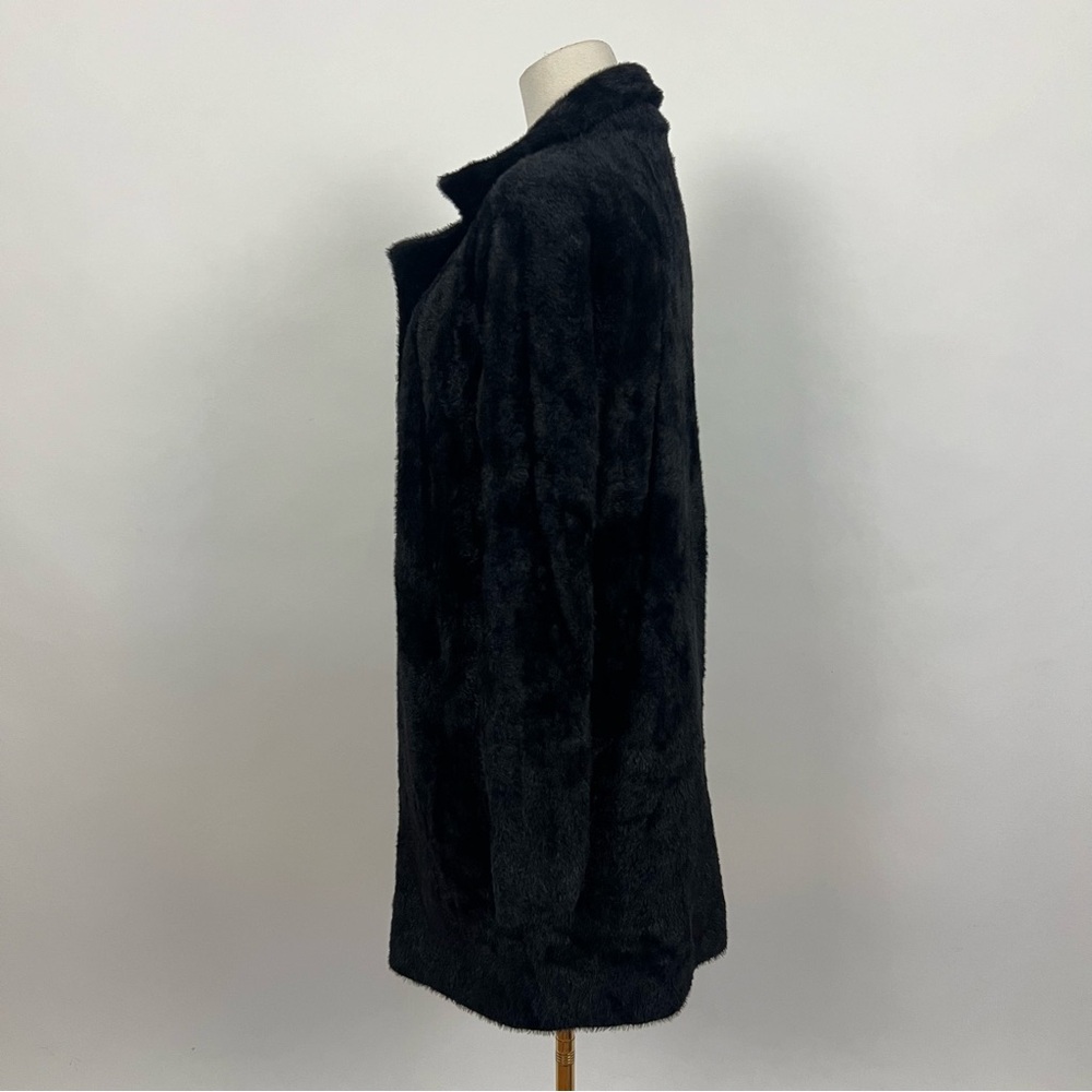 Liverpool Los Angeles Black Fuzzy Faux Fur Knit cardigan sweater. NWOT! - Picture 6 of 8